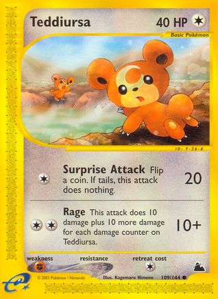 Teddiursa - Reverse Holofoil Skyridge - Common