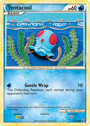 Tentacool 080 - Reverse Holofoil Triumphant - Common