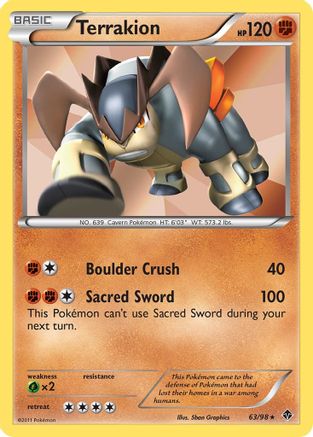 Terrakion - Holofoil Emerging Powers - Holo Rare