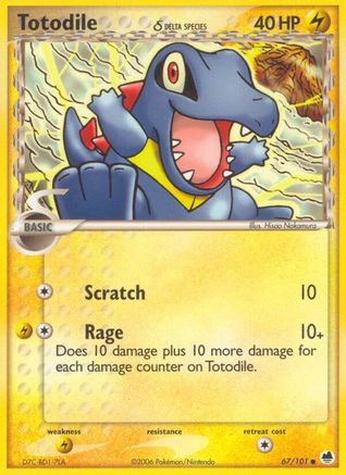 Totodile (Delta Species) 067 - Reverse Holofoil Dragon Frontiers - Common