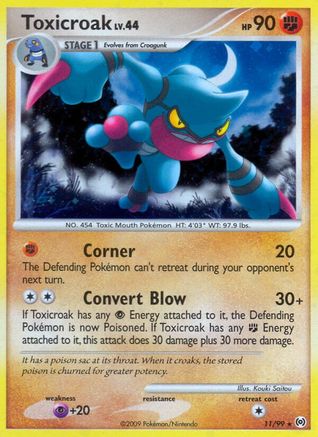 Toxicroak 011/99 - Reverse Holofoil Arceus - Holo Rare