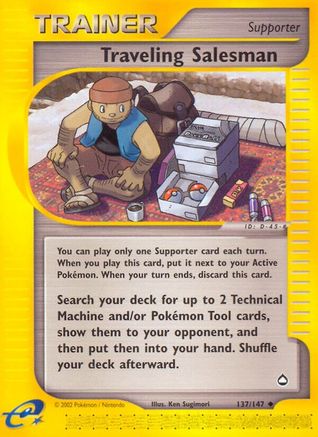 Traveling Salesman - Reverse Holofoil Aquapolis - Uncommon
