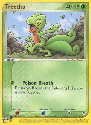 Treecko 075/109 - Reverse Holofoil Ruby and Sapphire - Common