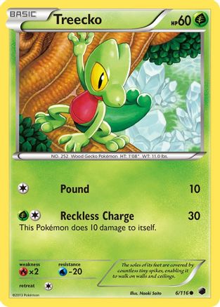 Treecko 006/116 - Reverse Holofoil Plasma Freeze - Common