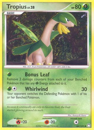 Tropius 064 - Reverse Holofoil Mysterious Treasures - Uncommon