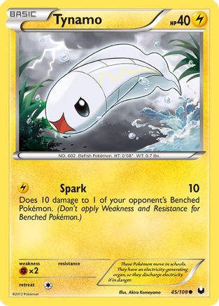 Tynamo (45) - Reverse Holofoil Dark Explorers - Common