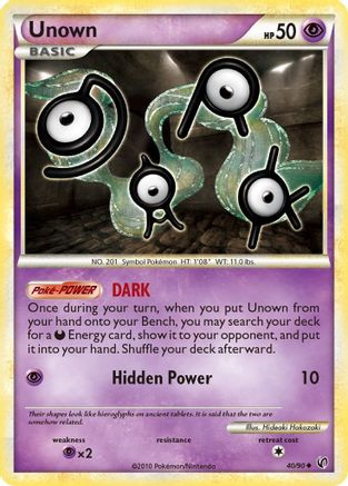 Unown - Reverse Holofoil Undaunted - Uncommon