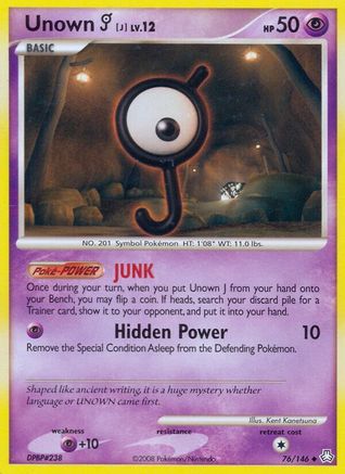 Unown (J) - Reverse Holofoil Legends Awakened - Uncommon