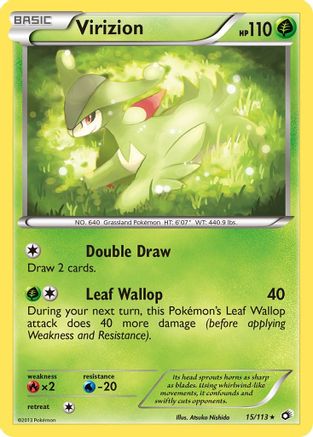 Virizion 015 - Reverse Holofoil Legendary Treasures - Holo Rare