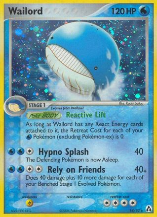 Wailord - Reverse Holofoil Legend Maker - Holo Rare