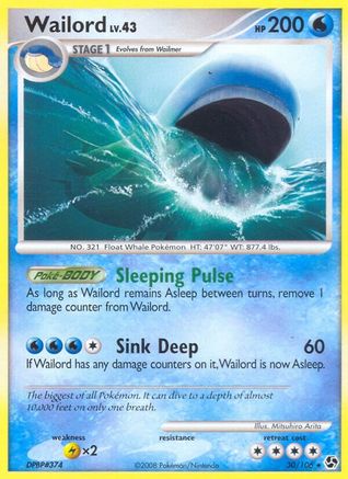 Wailord - Reverse Holofoil Great Encounters - Rare