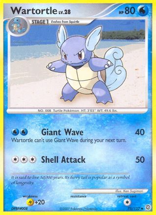 Wartortle - Reverse Holofoil Secret Wonders - Uncommon