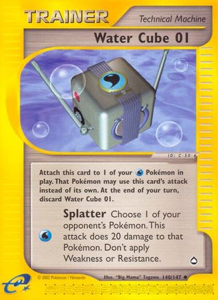 Water Cube 01 - Reverse Holofoil Aquapolis - Uncommon