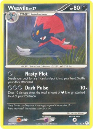 Weavile - Reverse Holofoil Diamond and Pearl - Rare