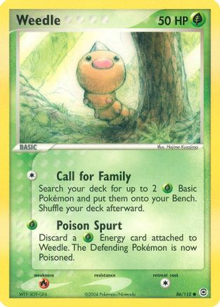 Weedle 086 FireRed & LeafGreen - Common