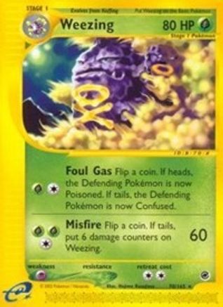 Weezing (70) 070 - Reverse Holofoil Expedition - Rare