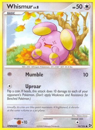Whismur 094 - Reverse Holofoil Great Encounters - Common
