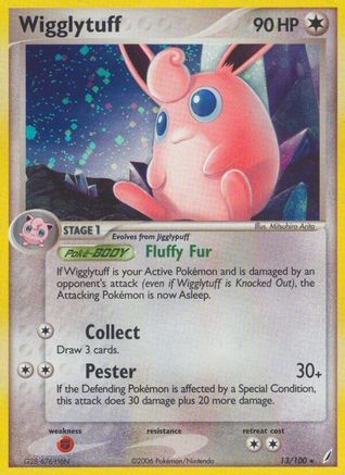 Wigglytuff 013 - Reverse Holofoil Crystal Guardians - Holo Rare