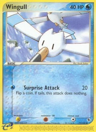 Wingull 077 - Reverse Holofoil Ruby and Sapphire - Common