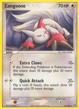Zangoose - Reverse Holofoil Emerald - Rare