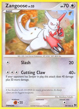 Zangoose - Reverse Holofoil Great Encounters - Uncommon