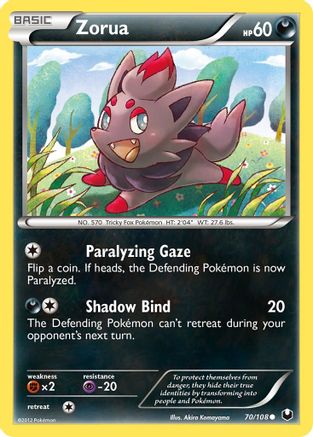 Zorua (70) 070/108 - Reverse Holofoil Dark Explorers - Common