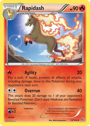 Rapidash 015 XY Flashfire - Uncommon