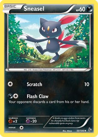 Sneasel (50) 050 - Reverse Holofoil XY Flashfire - Uncommon