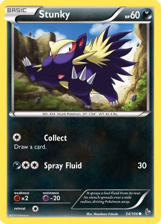 Stunky (54) 054 - Reverse Holofoil XY Flashfire - Common