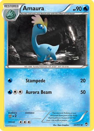 Amaura 025 XY Furious Fists - Uncommon
