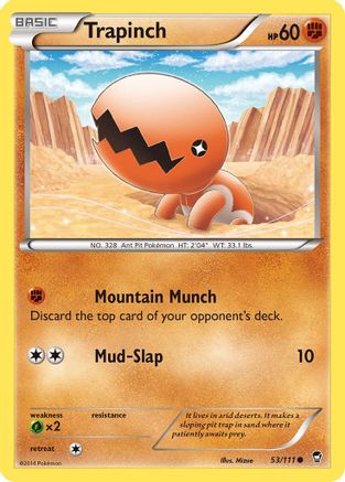 Trapinch 053 XY Furious Fists - Common