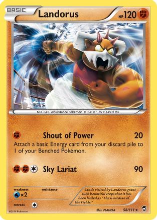 Landorus 058 - Holofoil XY Furious Fists - Holo Rare