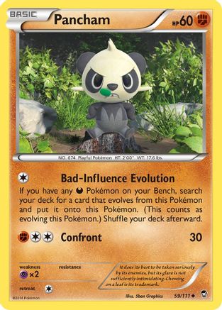 Pancham (59) 059/111 - Reverse Holofoil XY Furious Fists - Uncommon