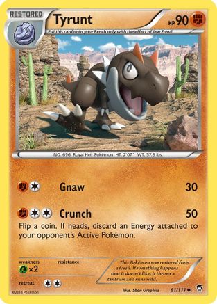 Tyrunt 061 XY Furious Fists - Uncommon