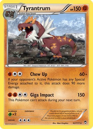 Tyrantrum 062 XY Furious Fists - Rare