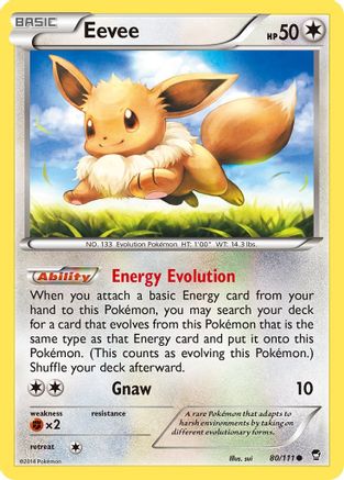 Eevee 080 XY Furious Fists - Common