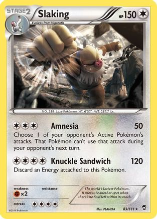 Slaking 083 - Holofoil XY Furious Fists - Holo Rare