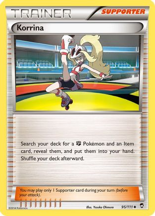 Korrina 095 - Reverse Holofoil XY Furious Fists - Uncommon