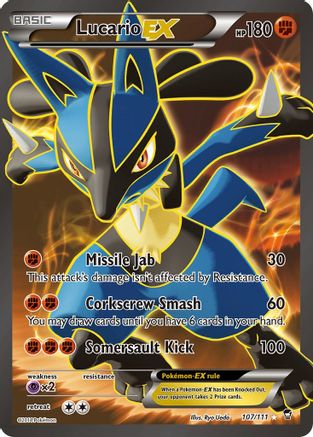 Lucario EX (107 Full Art) 107 - Holofoil XY Furious Fists - Ultra Rare