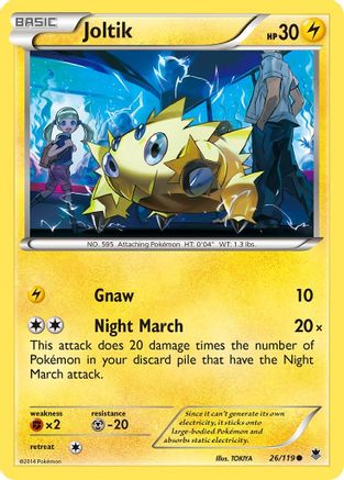 Joltik 026 - Reverse Holofoil XY Phantom Forces - Common