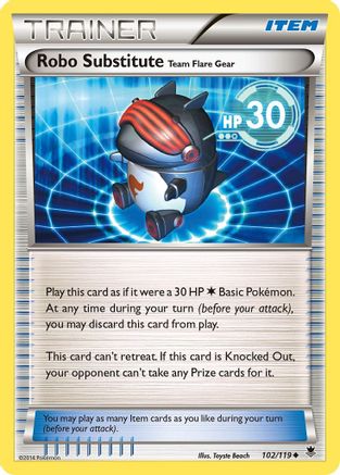 Robo Substitute 102 - Reverse Holofoil XY Phantom Forces - Uncommon