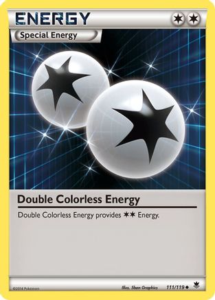 Double Colorless Energy 111 - Reverse Holofoil XY Phantom Forces - Uncommon