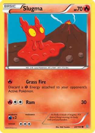 Slugma 022/160 - Reverse Holofoil XY Primal Clash - Common