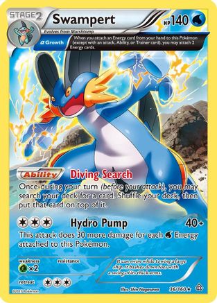 Swampert (Alpha) 036 - Holofoil XY Primal Clash - Holo Rare