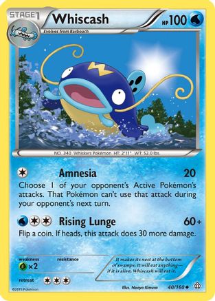 Whiscash - Reverse Holofoil XY Primal Clash - Uncommon