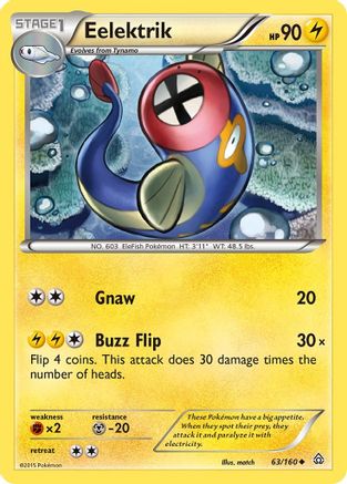 Eelektrik - Reverse Holofoil XY Primal Clash - Uncommon