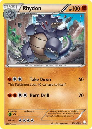 Rhydon - Reverse Holofoil XY Primal Clash - Uncommon