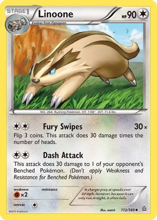 Linoone - Reverse Holofoil XY Primal Clash - Uncommon