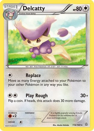 Delcatty 114 - Reverse Holofoil XY Primal Clash - Rare