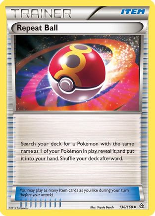 Repeat Ball 136 - Reverse Holofoil XY Primal Clash - Uncommon